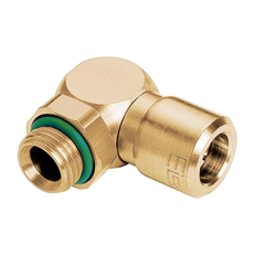 Push-in fitting made of brass with 2 sealings, push-in connectors | Eisele coolant fittings