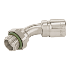 Elbow screw-in fittings for cooling water, push-in fittings made of brass or stainless steel | Eisele coolant fittings